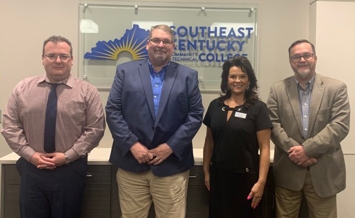 Dr. Jason Reeves, CEO Program Lead-SESC; Dr. Vic Adams, SKCTC President/CEO; Kay Dixon, SESC Executive Director; and Dr. Kevin Lambert, SKCTC Vice President of Academic Affairs
