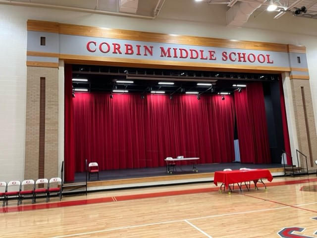 Corbin Middle School stage