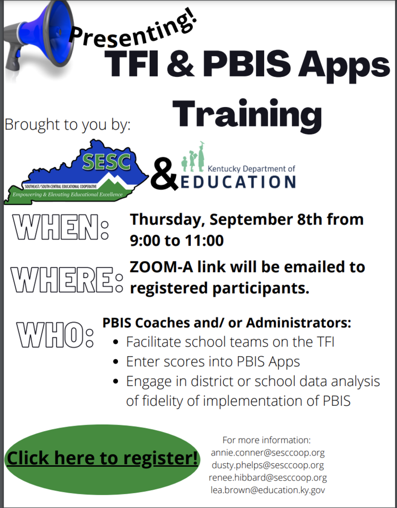 TFI & PBIS Apps Training