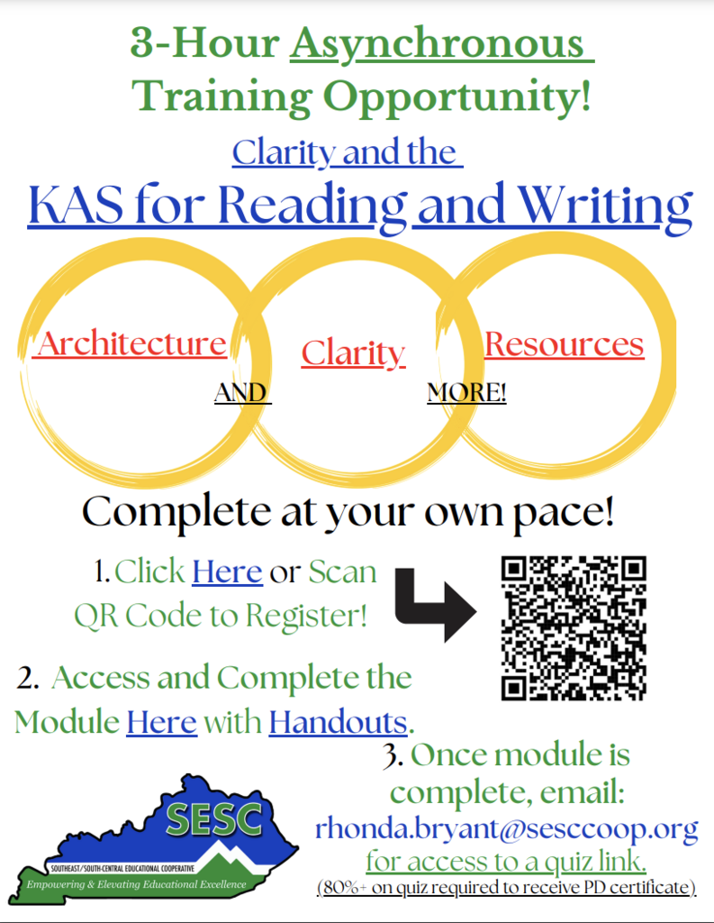 Clarity KAS reading and writing