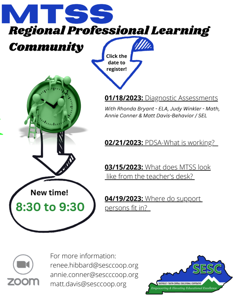 MTSS Regional Professional Learning Community Flyer Image