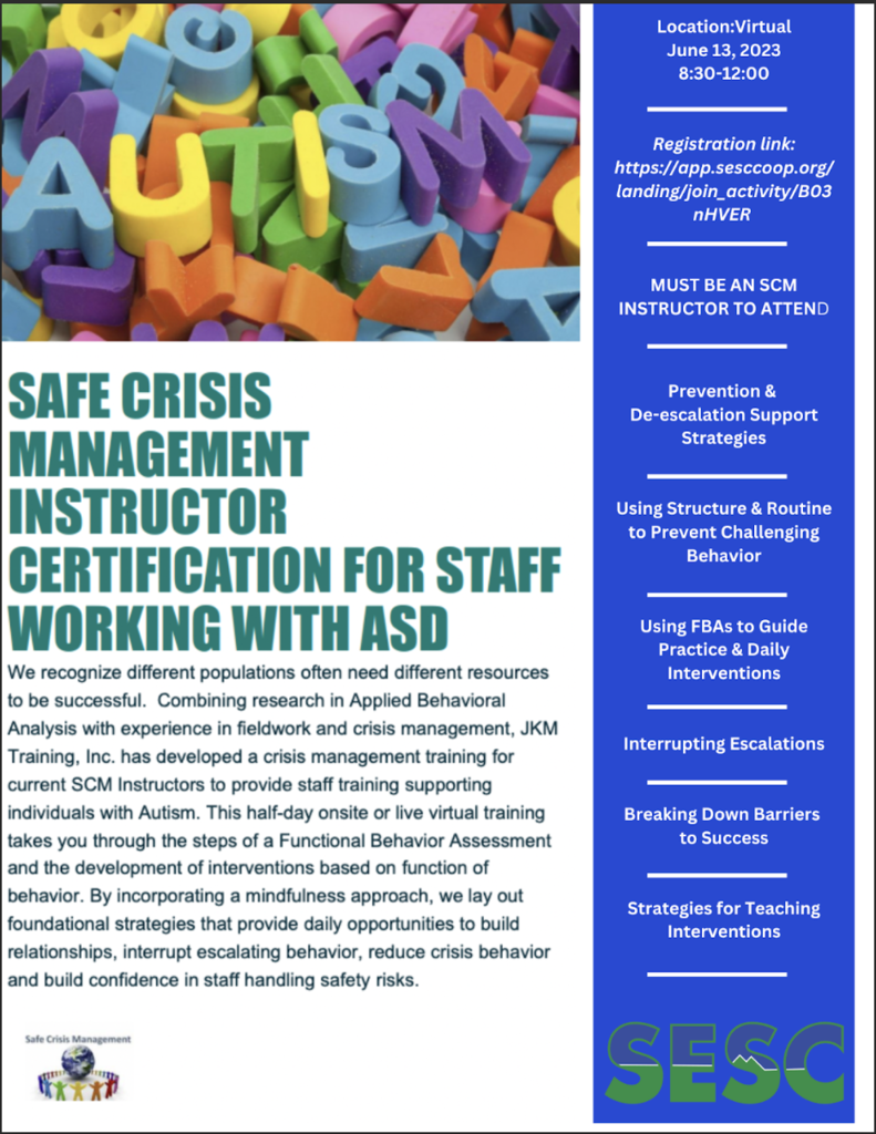 safe crisis management instructor certification